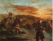 Eugene Delacroix Fording a Stream in Morocco oil